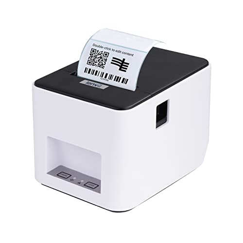 LENVII LV-R388 3-Zoll-Thermoetikettendrucker, 80MM Barcode-Drucker, USB-Port-Etikettendrucker, kompatibel mit Windows-Mac 203 DPI Barcode-Etikettendrucker von LENVII