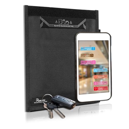 Faraday Tasche für Telefone, Faraday-Käfig für Ipad, Kartendatenschutz (M(25 * 28cm)) von LEOANITTY