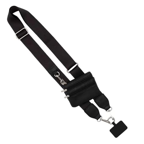 LEOEASIY Handykette mit Tasche,Handykette mit Geldbeutel,Telefon Gurt mit Reißverschlusstasche Handykette Universals mit Tasche mit Reißverschluss Handygurt zum Umhängen Verstellbar Schön Bequem von LEOEASIY