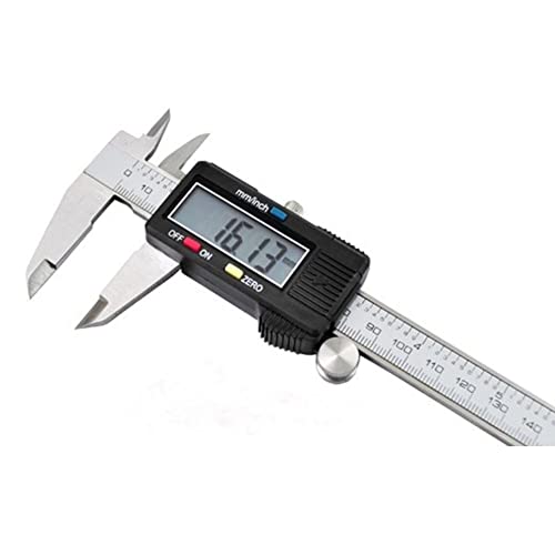 LEOFLA Digitaler Messschieber aus Stahl 150 mm mit LCD-Display und Schutzhülle von LEOFLA