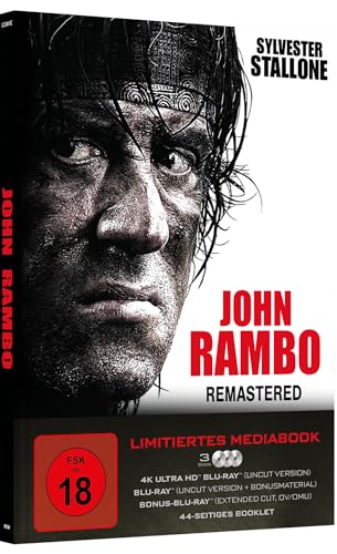 John Rambo-Remastered (Lim. Mediabook, 4K Ultra HD + 2 Blu-rays) von LEONINE