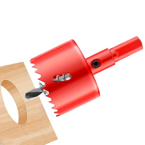 LEPEVNEY 48 mm Lochsägenfräser HSS Bimetall Lochsägenbohrer für Holz, Kunststoff, Aluminium, Weichmetallblech, Trockenbau und Kunststoff (1-7/8 Zoll) von LEPEVNEY