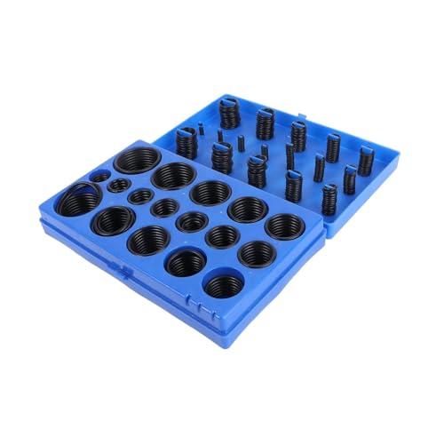 419-teiliges Gummi-Tüllen-Set, Duschschlauch-Dichtung, Dichtungsring, Hochdruckreiniger-Fettring-Set, Ring-Sortiment, Gummiringe - Dichtungssatz-Sortiment(Blue) von LEPREM