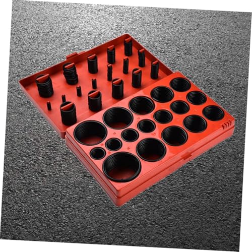 419-teiliges Gummi-Tüllen-Set, Duschschlauch-Dichtung, Dichtungsring, Hochdruckreiniger-Fettring-Set, Ring-Sortiment, Gummiringe - Dichtungssatz-Sortiment(Rood) von LEPREM