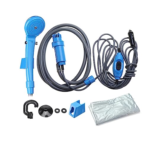 Auto Wohnmobil Reise Waschmaschine 12V Camping Dusche DC Autozubehör Dusche Hochdruckreiniger Elektrische Pumpe for Outdoor Camping - Langlebig(Blue no bucket) von LEPREM