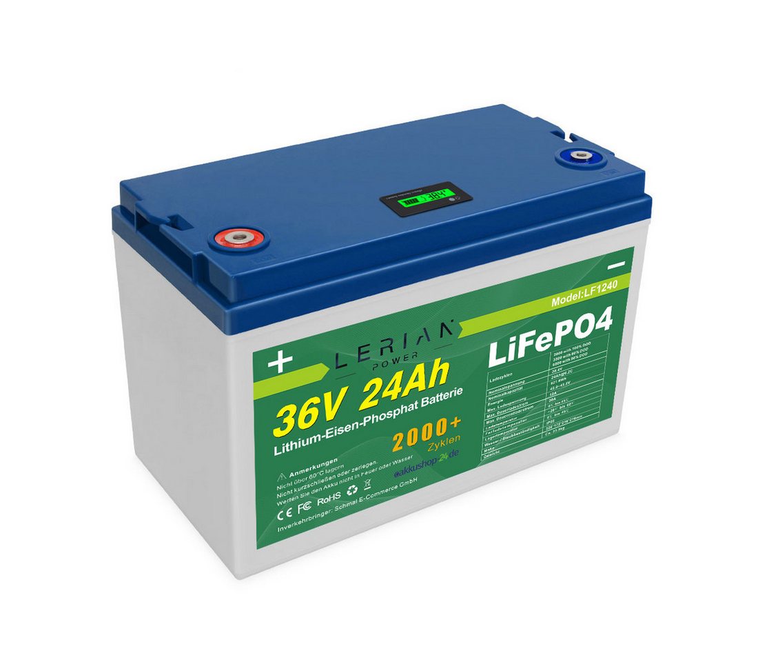 LERIAN POWER LiFePO4 Akku 36V 24Ah 30A 864Wh Lithium-Eisenphosphat-Batterie BMS Akku LERIAN POWER LiFePO4 Akku 36V 24Ah 30A 864Wh Lithium-Eisenphosphat-Batterie BMS Akku von LERIAN POWER