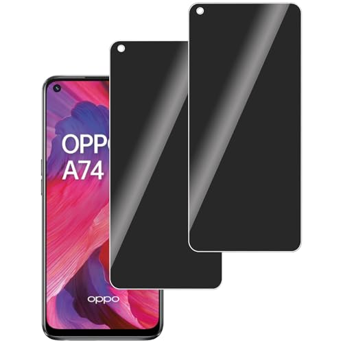 LERINNA 2 Stück für Panzerglas Privatbildschirm für Oppo A74, Anti-Spy,9H Härte temperglas, Anti-Kratzen, Anti-Bläschen, Sichtschutz Schutzfolie für Oppo A74 von LERINNA