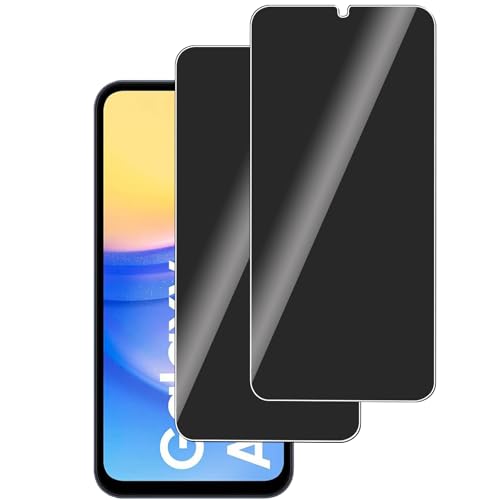 LERINNA 2 Stück für Panzerglas Privatbildschirm für Samsung Galaxy A15, Anti-Spy,9H Härte temperglas, Anti-Kratzen, Anti-Bläschen, Sichtschutz Schutzfolie für Samsung Galaxy A15 von LERINNA