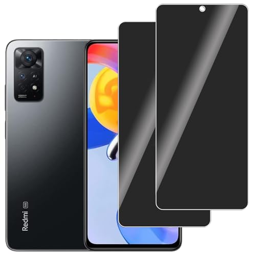 LERINNA 2 Stück für Panzerglas Privatbildschirm für Xiaomi Redmi Note 11 Pro, Anti-Spy,9H Härte temperglas, Anti-Kratzen, Sichtschutz Schutzfolie für Xiaomi Redmi Note 11 Pro von LERINNA