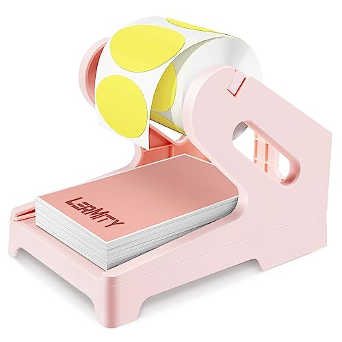 LERMITY Etikettenhalter Thermo-Etikettenhalter für Rollen und Fächerfalz-Etiketten, Versandetikettenhalter für Desktop-Thermodrucker & Etikettendruckerbedarf (Rosa) von LERMITY