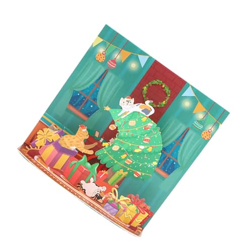 Frohe Weihnachten Karten Thema Winter Geschenk Pop-Up Karten Weihnachtsdeko Aufkleber Cut Neujahr Grußkarte Grußkarten mit Umschlag von LERONO