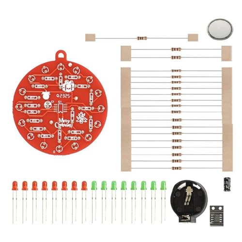 LERONO NE555 LED Weihnachtsbaumschmuck Blinklicht Anhänger PCB Schaltung Schweißen Lehrtraining Kit Timer 555 von LERONO