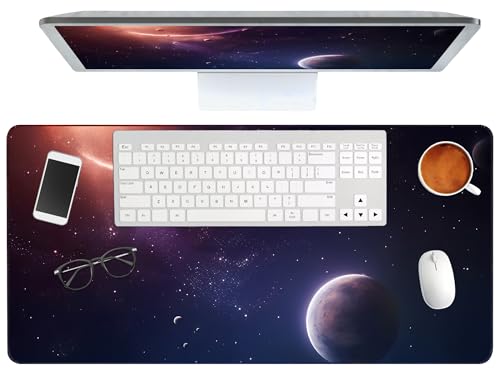 LERYG Schreibtischunterlage, Mauspad, wasserdicht, Schreibtischunterlage für Desktop-Tastatur und Maus, Schreibtischunterlage für Büro und Zuhause (43,5 x 91,5 x 0,2 cm, D) von LERYG