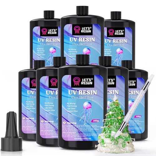 LET'S RESIN UV-Harz, 2000 g UV-Harz-Set von LET'S RESIN