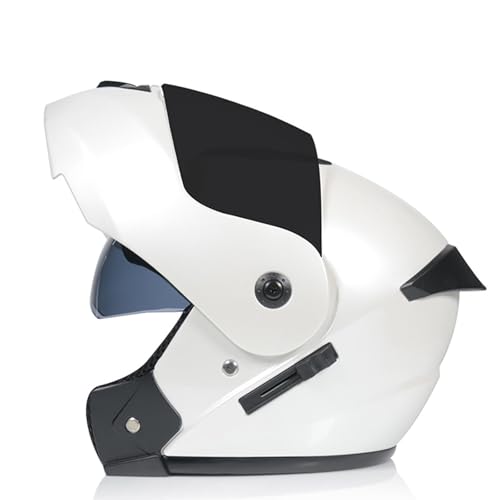 Integralhelm für Motorradfahrer, modularer Klapphelm mit Doppelvisier, ECE-Zulassung für Unisex-Erwachsene, Männer und Frauen, Motorrad-Moped-Rennen B,L=59-60CM Integralhelm für Motorradfahrer, modularer Klapphelm mit Doppelvisier, ECE-Zulassung für Unisex-Erwachsene, Männer und Frauen, Motorrad-Moped-Rennen B,L=59-60CM von LETIANZG