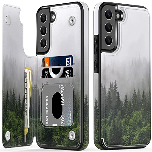 LETO Schutzhülle für Galaxy S23, luxuriöses Klappetui, Leder, mit modischen Designs, für Mädchen und Frauen, Kartenfächer, Ständer, Schutzhülle, 15,5 cm (6,1 Zoll), Nebel und Bäume LETO Schutzhülle für Galaxy S23, luxuriöses Klappetui, Leder, mit modischen Designs, für Mädchen und Frauen, Kartenfächer, Ständer, Schutzhülle, 15,5 cm (6,1 Zoll), Nebel und Bäume von LETO