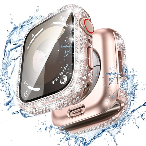 LETOID 41 mm Bling wasserdichte Displayschutzfolie für Apple Watch Series 9 8 7, 2-in-1 Vorder- und Rückseite, Diamant-Frauen-Schutzstoßfänger mit gehärtetem Glas, Zubehör für iWatch 41 mm LETOID 41 mm Bling wasserdichte Displayschutzfolie für Apple Watch Series 9 8 7, 2-in-1 Vorder- und Rückseite, Diamant-Frauen-Schutzstoßfänger mit gehärtetem Glas, Zubehör für iWatch 41 mm von LETOID