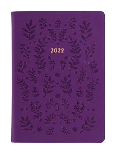 LETTS Woodland A5 1 Woche auf 2 Seiten mehrsprachig Purple 2022 von LETTS