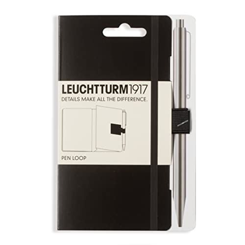 LEUCHTTURM1917 304637 Pen Loop Stiftschlaufe, Selbstklebend, Schwarz von LEUCHTTURM1917