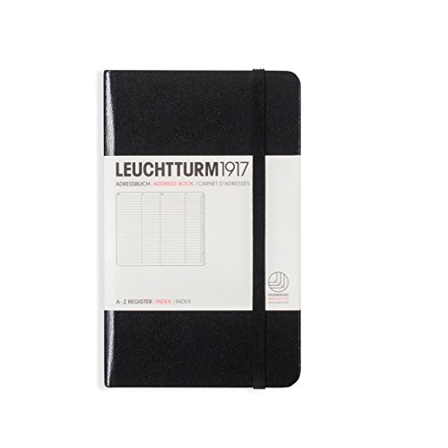 LEUCHTTURM1917 316927 Adressbuch Pocket (A6), Hardcover, Schwarz von LEUCHTTURM1917