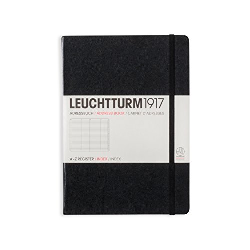 LEUCHTTURM1917 330862 Adressbuch Medium (A5), Hardcover, Schwarz von LEUCHTTURM1917
