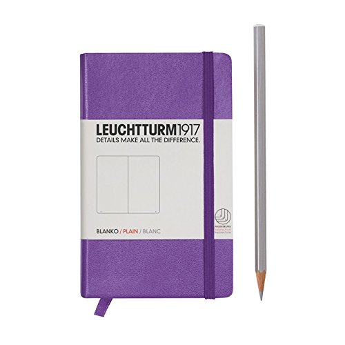 LEUCHTTURM1917 338742 Notizbuch Pocket (A6), Hardcover, blanko, lila von LEUCHTTURM1917