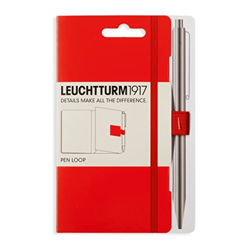 LEUCHTTURM1917 339055 Pen Loop (Stiftschlaufe), selbstklebend, Rot von LEUCHTTURM1917