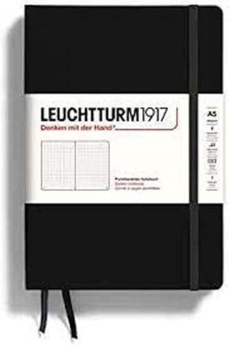 LEUCHTTURM1917 340833 Notizbuch Master Slim (A4+), Hardcover, 123 nummerierte Seiten, Schwarz, Notenlinien von LEUCHTTURM1917