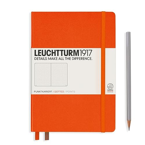 LEUCHTTURM1917 342937 Notizbuch Medium (A5), Hardcover, dotted, orange von LEUCHTTURM1917