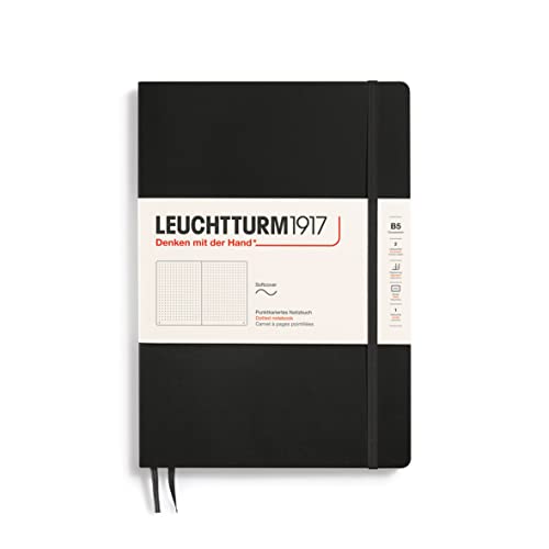 LEUCHTTURM1917 349298 Notizbuch Composition (B5), Softcover, 123 nummerierte Seiten, dotted, Schwarz von LEUCHTTURM1917