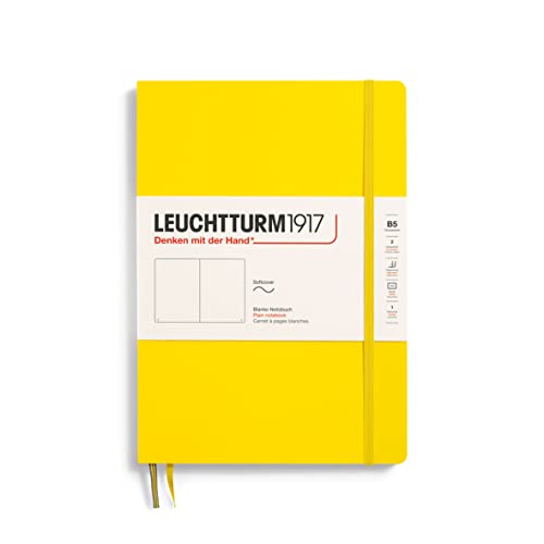 LEUCHTTURM1917 355287 Notizbuch Composition (B5), Softcover, 123 nummerierte Seiten, blanko, Zitrone von LEUCHTTURM1917