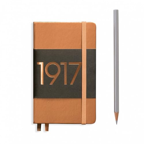 LEUCHTTURM1917 355515 Notizbuch Pocket (A6), Hardcover, 187 nummerierte Seiten, Kupfer, liniert von LEUCHTTURM1917