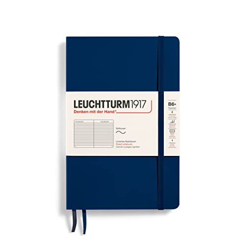 LEUCHTTURM1917 Notizbuch Paperback, Liniert, Marine, Softcover (B6+) von LEUCHTTURM1917