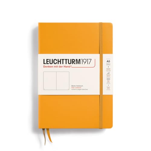 LEUCHTTURM1917 363386 Notizbuch Medium (A5), Hardcover, 251 nummerierte Seiten, Rising Sun, blanko von LEUCHTTURM1917