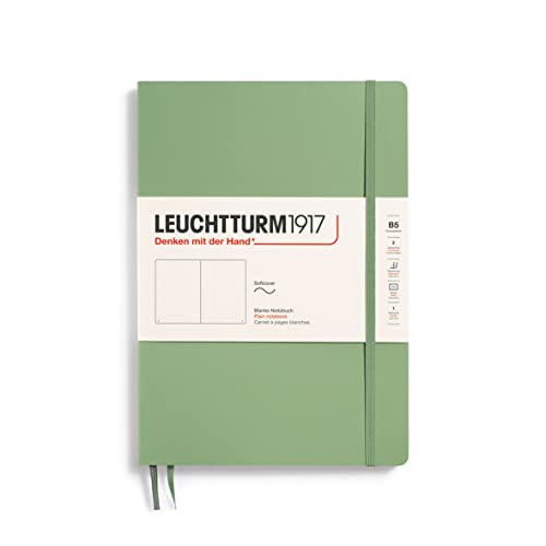 LEUCHTTURM1917 363929 Notizbuch Composition (B5), Softcover, 123 nummerierte Seiten, Salbei, Blanko von LEUCHTTURM1917
