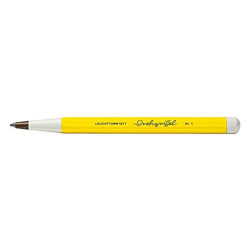 LEUCHTTURM1917 363958 Drehgriffel Nr. 1, Zitrone - Gelstift mit schwarzer Tinte von LEUCHTTURM1917