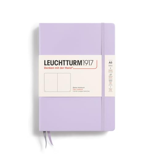 LEUCHTTURM1917 365480 Notizbuch Medium (A5), Hardcover, 251 nummerierte Seiten, Lilac, blanko von LEUCHTTURM1917