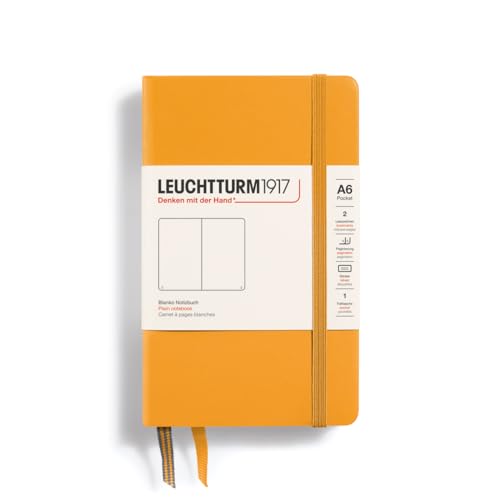 LEUCHTTURM1917 365625 Notizbuch Pocket (A6), Hardcover, 187 nummerierte Seiten, Rising Sun, Blanko von LEUCHTTURM1917