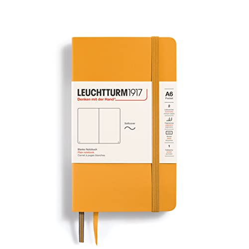 LEUCHTTURM1917 365645 Notizbuch Pocket (A6), Softcover, 123 nummerierte Seiten, Rising Sun, Blanko von LEUCHTTURM1917