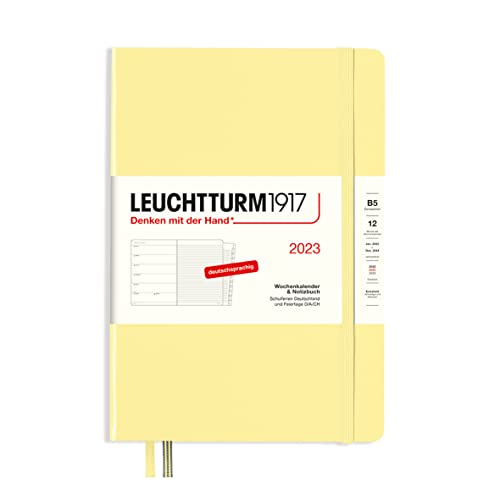 LEUCHTTURM1917 365659 Wochenkalender & Notizbuch Composition (B5) 2023, 12 Monate, Vanilla, Deutsch von LEUCHTTURM1917