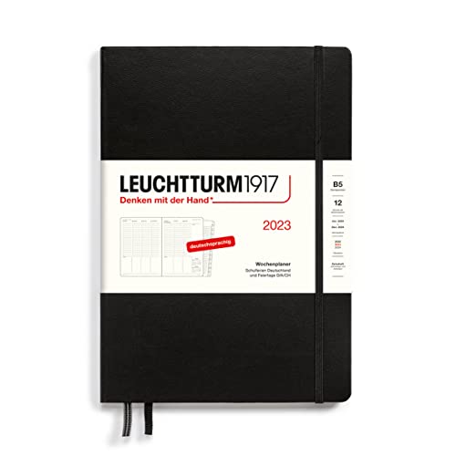 LEUCHTTURM1917 365766 Wochenplaner Composition (B5) 2023, 12 Monate, Schwarz, Deutsch von LEUCHTTURM1917