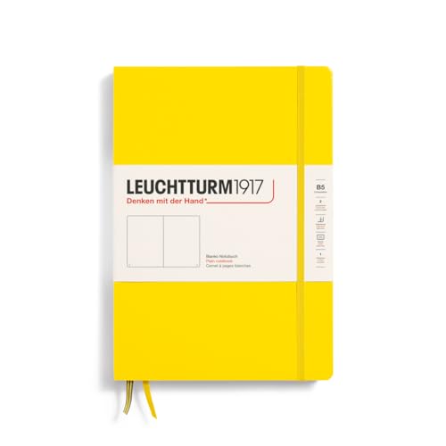 LEUCHTTURM1917 366168 Notizbuch Composition (B5), Hardcover, 219 nummerierte Seiten, Zitrone, Blanko von LEUCHTTURM1917