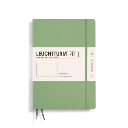 LEUCHTTURM1917 366170 Notizbuch Composition (B5), Hardcover, 219 nummerierte Seiten, Salbei, Blanko von LEUCHTTURM1917