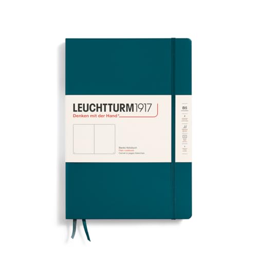 LEUCHTTURM1917 366174 Notizbuch Composition (B5), Hardcover, 219 nummerierte Seiten, Pacific Green, Blanko von LEUCHTTURM1917