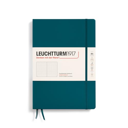 LEUCHTTURM1917 366175 Notizbuch Composition (B5), Hardcover, 219 nummerierte Seiten, Pacific Green, Dotted von LEUCHTTURM1917