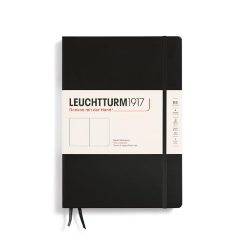 LEUCHTTURM1917 366183 Notizbuch Composition (B5), Hardcover, 219 nummerierte Seiten, Schwarz, Blanko von LEUCHTTURM1917