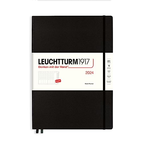 LEUCHTTURM1917 367822 Wochenplaner Master (A4+) 2024, 12 Monate, Schwarz, Englisch von LEUCHTTURM1917