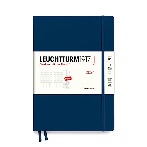 LEUCHTTURM1917 367848 Wochenplaner Composition (B5) 2024, 12 Monate, Marine, Englisch von LEUCHTTURM1917