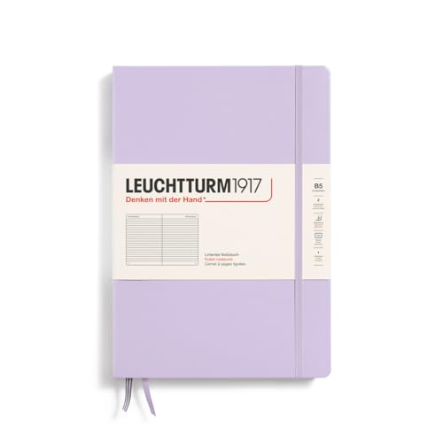 LEUCHTTURM1917 368151 Notizbuch Composition (B5), Hardcover, 219 nummerierte Seiten, Lilac, Liniert von LEUCHTTURM1917