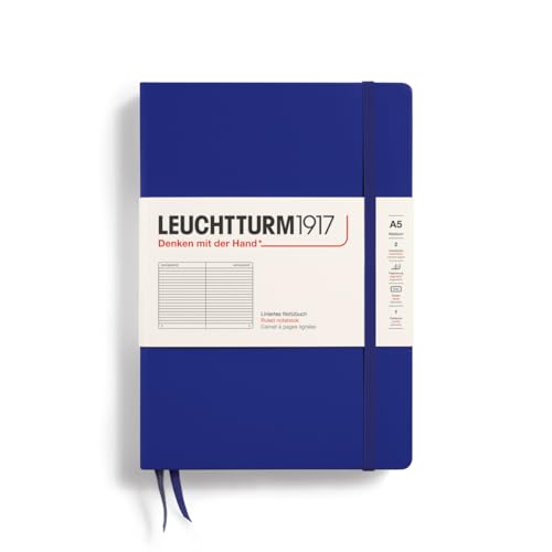 LEUCHTTURM1917 369793 Notizbuch Medium (A5), Hardcover, 251 nummerierte Seiten, Ink, liniert von LEUCHTTURM1917